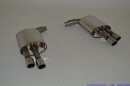 70mm back-silencer with tailpipe left &amp; right stainless steel