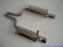 back-silencer with tailpipe left & right stainless steel