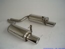 back-silencer with tailpipe left &amp; right stainless steel