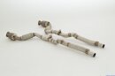 2x63.5mm downpipe with 200 cells HJS catalyst stainless...