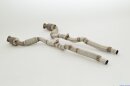 Friedrich Motorsport 2 x 63,5mm Downpipe mit 200 Zellen HJS Sport-Kat. Edelstahl