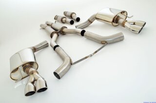 2x76mm catback-system w. tailpipe left & right stainless steel