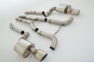 2x90mm racing catback-system w. tailpipe left & right stainless steel