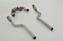 Friedrich Motorsport 2 x 3 Zoll (76mm) Downpipe mit 100 Zellen HJS Sport-Kat. Edelstahl