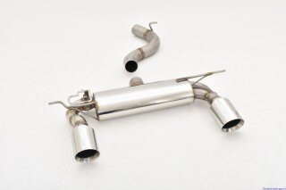 76mm back-silencer with tailpipe left & right with flap-control stainless steel