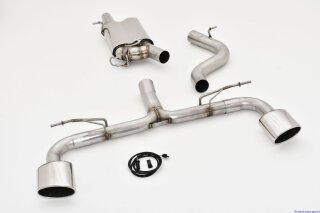 76mm catback-system w. tailpipe left & right with flap-control stainless steel