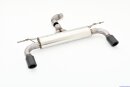 76mm back-silencer with tailpipe left &amp; right stainless steel