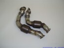 Friedrich Motorsport 2x70mm Downpipe-Satz mit 200 Zellen HJS Sport-Kat. Edelstahl