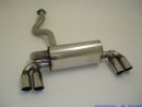 76mm back-silencer with tailpipe left &amp; right stainless steel