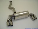 76mm back-silencer with tailpipe left &amp; right stainless steel