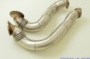 2x70mm downpipe set stainless steel