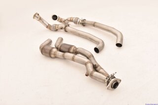 Friedrich Motorsport 2x70mm Downpipe-Satz mit 200 Zellen HJS Sport-Kat. Edelstahl