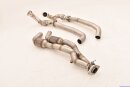 2x70mm downpipe with 200 cells catalyst stainless steel