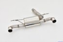 76mm back-silencer with tailpipe left &amp; right stainless steel