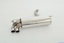 76mm back-silencer with tailpipe left &amp; right stainless steel
