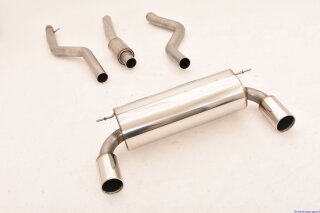 70mm catback-system with tailpipe left & right M235i/M240i-Heck stainless steel