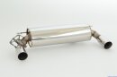 90mm back-silencer with tailpipe left &amp; right stainless steel