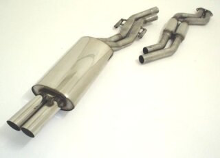 Ø 2x70mm exhaust-system with 200 cells sport catalyst stainless steel