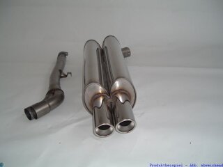63.5mm catback-system stainless steel