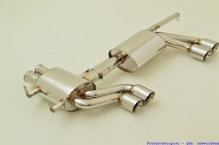 back-silencer with tailpipe left & right (race-version + lightweight) stainless steel