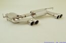 back-silencer with tailpipe left &amp; right (race-version + lightweight) stainless steel