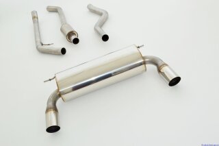 63.5mm catback-system with tailpipe left & right stainless steel