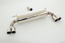 back-silencer with tailpipe left & right stainless steel