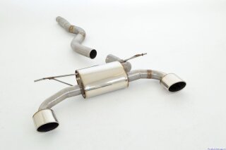 76mm back-silencer with tailpipe left & right 340i-Look stainless steel