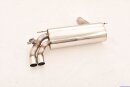 76mm back-silencer with tailpipe left &amp; right stainless steel