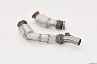 2x80/65mm downpipe with 200 cells HJS catalyst stainless steel