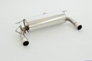 76mm back-silencer with tailpipe left &amp; right stainless steel