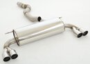 76mm back-silencer with tailpipe left &amp; right stainless steel