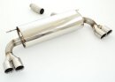 back-silencer with tailpipe left & right stainless steel