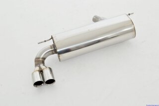 76mm back-silencer with tailpipe left & right stainless steel