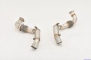 2x 76mm downpipe set stainless steel