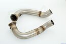 2x 76mm downpipe set stainless steel