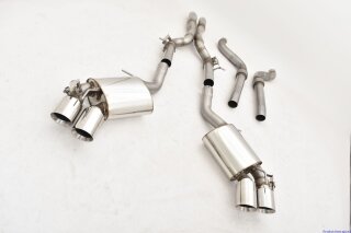 76mm catback-system with tailpipe left & right with flap control stainless steel