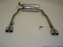 back-silencer with tailpipe left & right stainless steel