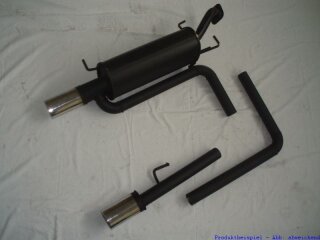 back-silencer with tailpipe left & right aluminised steel