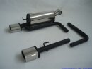 back-silencer with tailpipe left & right stainless steel