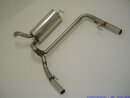 back-silencer with tailpipe left & right stainless steel