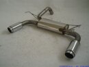 back-silencer with tailpipe left & right stainless steel