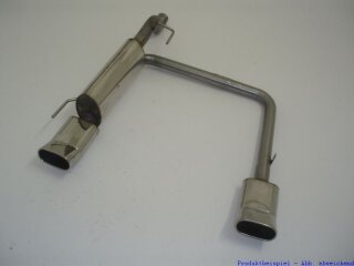 back-silencer with tailpipe left & right stainless steel