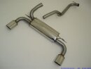 back-silencer with tailpipe left &amp; right stainless steel