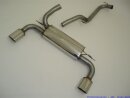 back-silencer with tailpipe left & right stainless steel