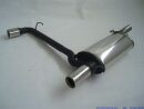 back-silencer with tailpipe left & right stainless steel