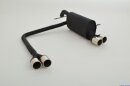 back-silencer with tailpipe left &amp; right aluminised steel