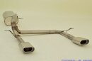 back-silencer with tailpipe left & right stainless steel