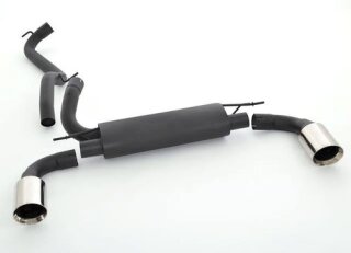 back-silencer with tailpipe left & right aluminised steel