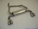 back-silencer with tailpipe left & right stainless steel